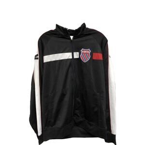 Vintage K Swiss Men’s Medium kswiss Stripes Full Zip Warm-Up Track Jacket